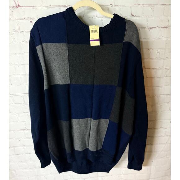 XXL NWT NEW Haggar Colorblock Pullover Cotton Sweater - Picture 3 of 6